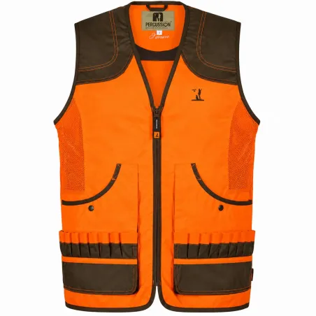 Gilet Percussion Savane haute visibilité avec carnier