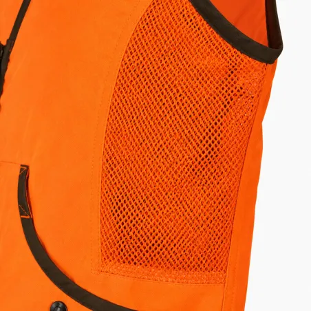 Gilet Percussion Savane haute visibilité avec carnier