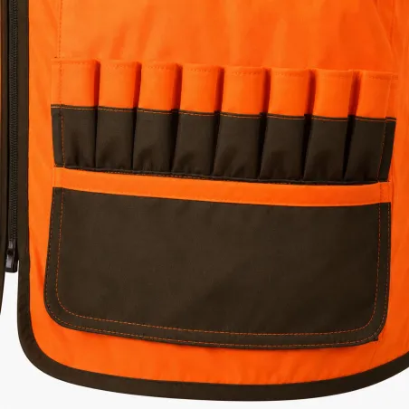 Gilet Percussion Savane haute visibilité avec carnier