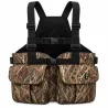 Gilet harnais de chasse adaptable multi poches camo roseaux