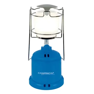 Lampe à gaz Lumogaz autonomie 5h verre bleu Ø 12 cm x H 26 cm
