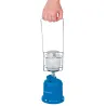 Lampe à gaz Lumogaz autonomie 5h verre bleu Ø 12 cm x H 26 cm