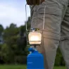 Lampe à gaz Lumogaz autonomie 5h verre bleu Ø 12 cm x H 26 cm
