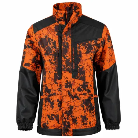 Veste traque femme Spirit polyester digital camo orange XS à 2XL