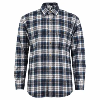 Chemise longue à carreaux bleu Chevron taille L à 2XL