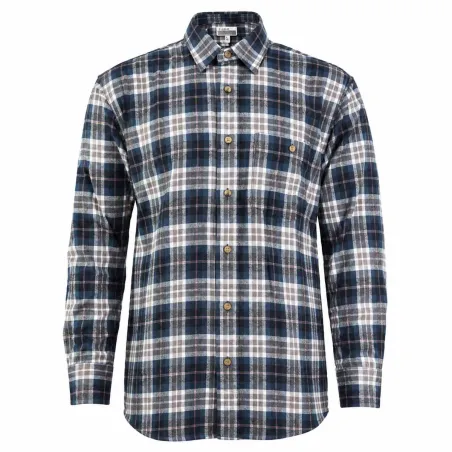 Chemise longue à carreaux bleu Chevron taille L à 2XL