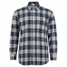 Chemise longue à carreaux bleu Chevron taille L à 2XL