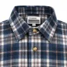 Chemise longue à carreaux bleu Chevron taille L à 2XL
