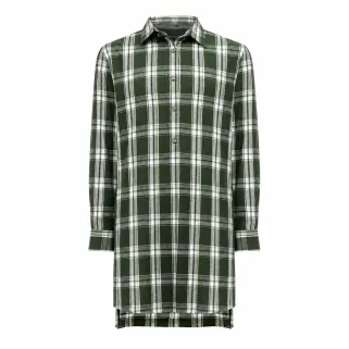 Chemise long pan à carreaux boutons coton flanelle vert M à 5XL