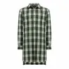 Chemise long pan à carreaux boutons coton flanelle vert M à 5XL