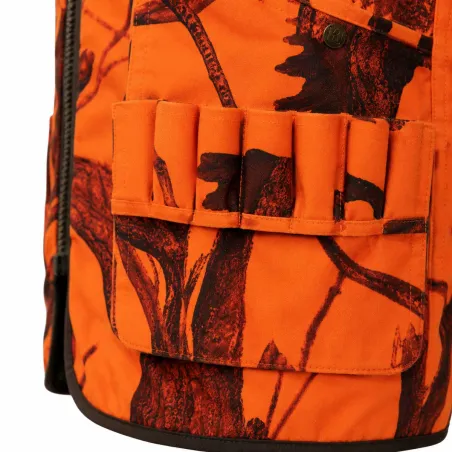 Gilet réversible Savane polyester coton kaki orange M à 4XL