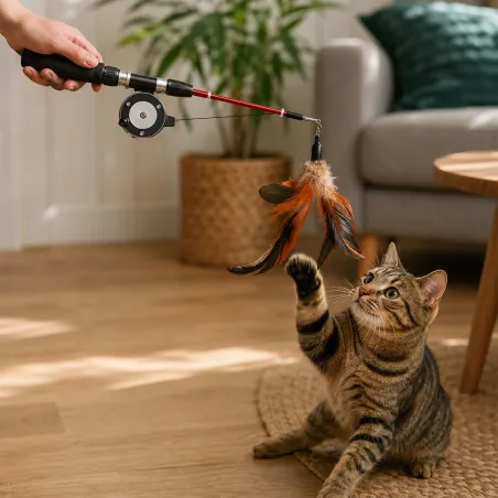 Jouet pour chats 40cm - Accessoire de jeu félin interactif