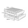 Boîte à œufs plastique transparente 60 œufs - 2 tiroirs 26,5 x 17 x 34 cm