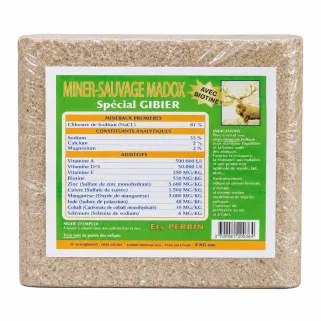Lot de 4 Blocs de Sel enrichi en minéraux pour Grand gibier 10kg