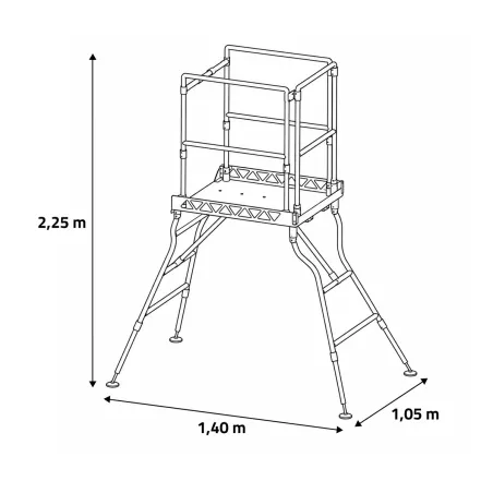 Mirador pliable transportable 19.5kg - Poste observation mobile