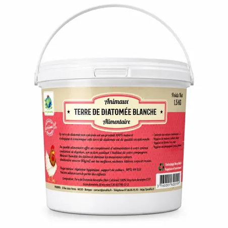 Terre de diatomée blanche qualité alimentaire 2.5 kg