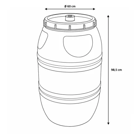Bidon grande capacité 220 litres agrainoir