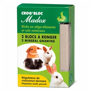 Lot de 2 Croq'bloc Bloc à ronger lapins et rongeurs 200 g- PERRIN MADOX