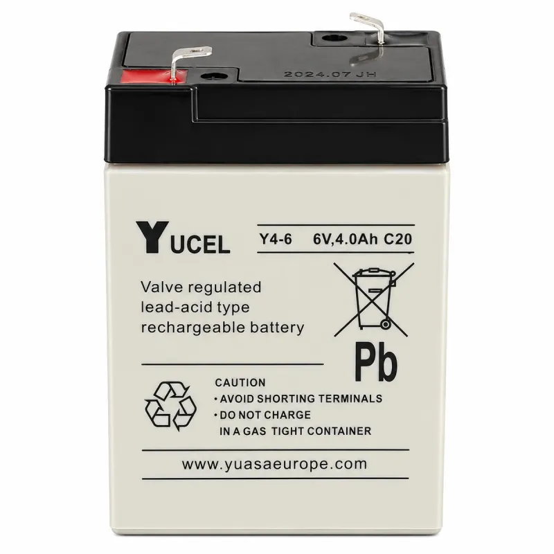 Pile rechargeable 6V, 4 Ah, 70 x 45 x 105mm