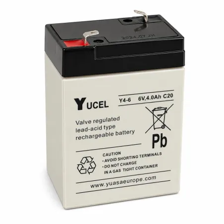 Pile rechargeable 6V, 4 Ah, 70 x 45 x 105mm