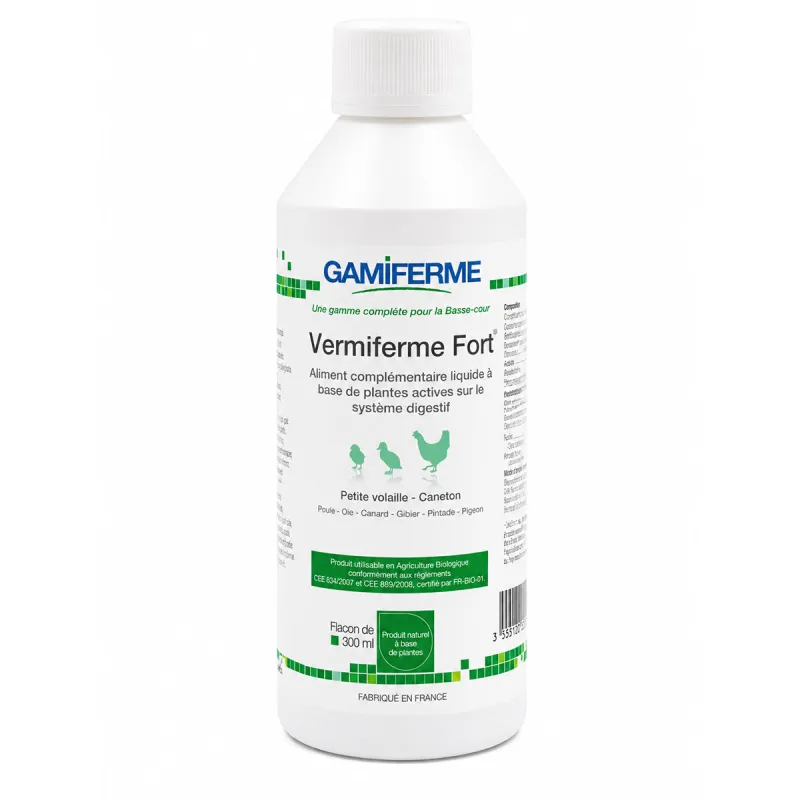 Vermiferme fort complément alimentaire volaille 300 ml - GAMIFERME