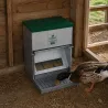 Mangeoire Trémie Anti-Nuisible Rooster 10kg - Acier Galvanisé Gris/Vert