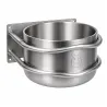 Mangeoire ronde grand animaux en acier inoxydable