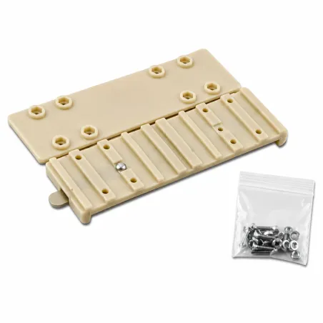 Set de fixation grillage pour mangeoire fibre de verre chocolat