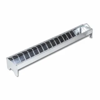 Mangeoire linéaire volaille galvanisée 75 cm