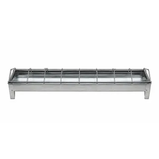 Mangeoire linéaire poussins métal galvanisé à trous 30 cm