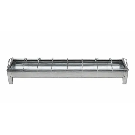 Mangeoire linéaire poussins métal galvanisé à trous 30 cm