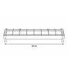 Mangeoire linéaire poussins métal galvanisé à trous 30 cm
