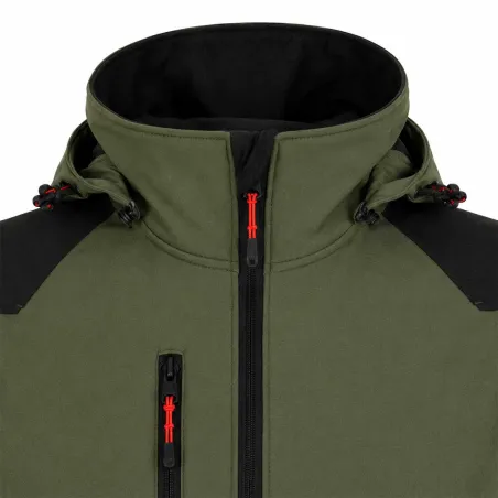 Blouson Softshell River polaire polyester kaki noir M à 3XL