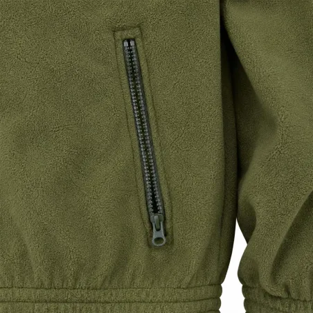 Blouson polaire broderie canard 2 poches polyester kaki M à 3XL