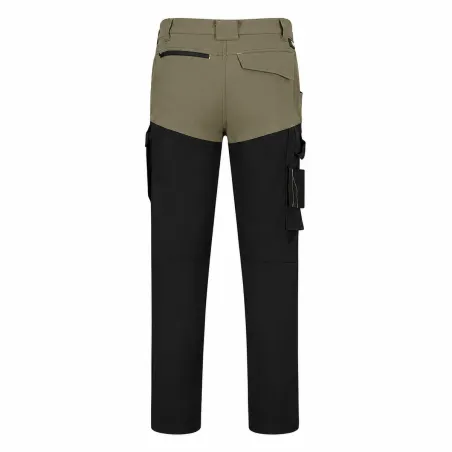 Pack 2 Pantalons Travail Oak Kaki/Noir Extensible 4 Sens 
