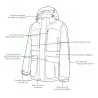 Veste STAGUNT Northgame capuche amovible gilet fluo