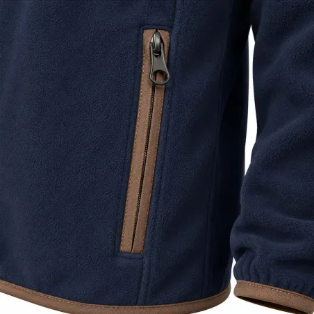 Blouson polaire Scotland 4 poches polyuréthane marine S à 4XL
