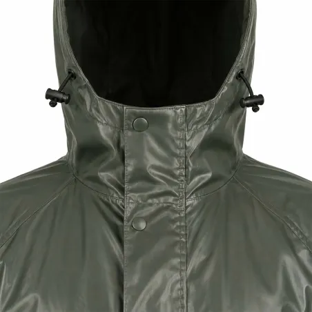Manteau à capuche coupe vent imperméable polyester kaki S à 3XL