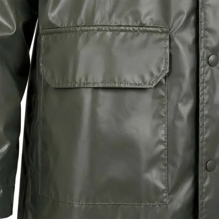 Manteau à capuche coupe vent imperméable polyester kaki S à 3XL