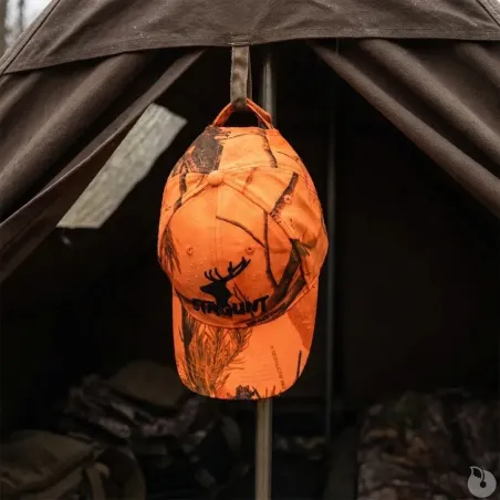 Casquette brodée polyester camo orange blaze taille unique