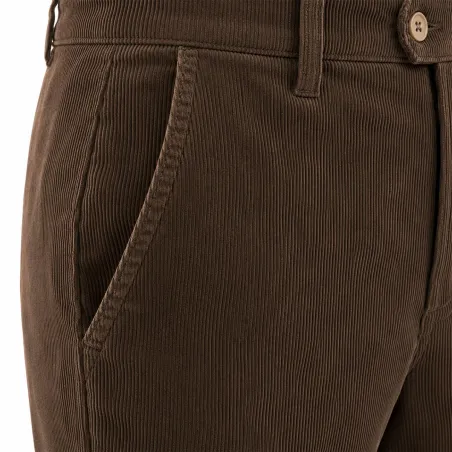 Pantalon marron Calvados côtelé extensible T38 À 60
