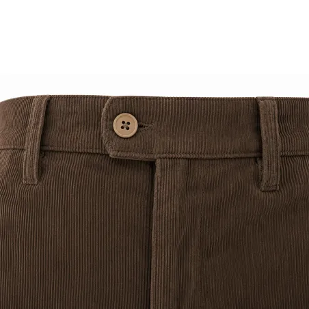 Pantalon marron Calvados côtelé extensible T38 À 60