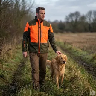 Veste Light Traque Orange Somlys - Chasse Légère Haute Visibilité