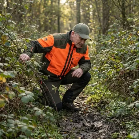 Veste Light Traque Orange Somlys - Chasse Légère Haute Visibilité