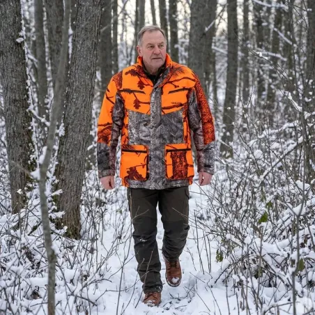 Veste de poste à capuche Warm Hunt 4 chaude camo orange M à 3XL