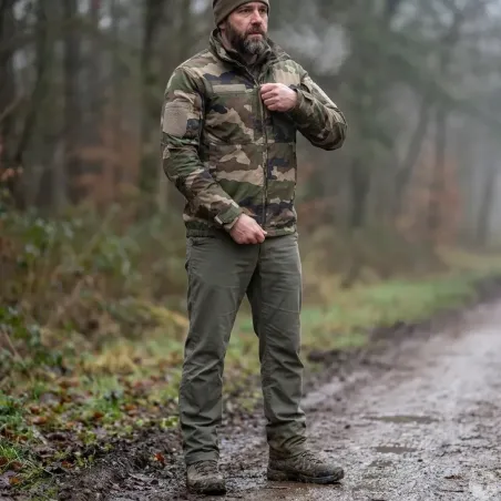 Veste courte Fighter 8 poches zip coton polyester camo XS à 3XL