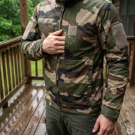 Veste courte Fighter 8 poches zip coton polyester camo XS à 3XL