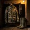 Veste courte Fighter 8 poches zip coton polyester camo XS à 3XL