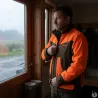 Veste Treeland Ouverture déperlante orange marron S à 3XL