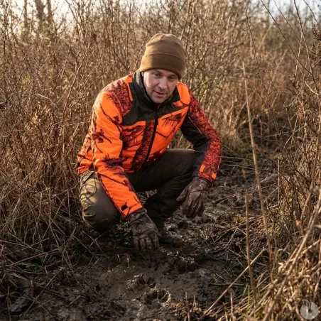 Veste Treeland Maquisard orange camo forest M à 3XL